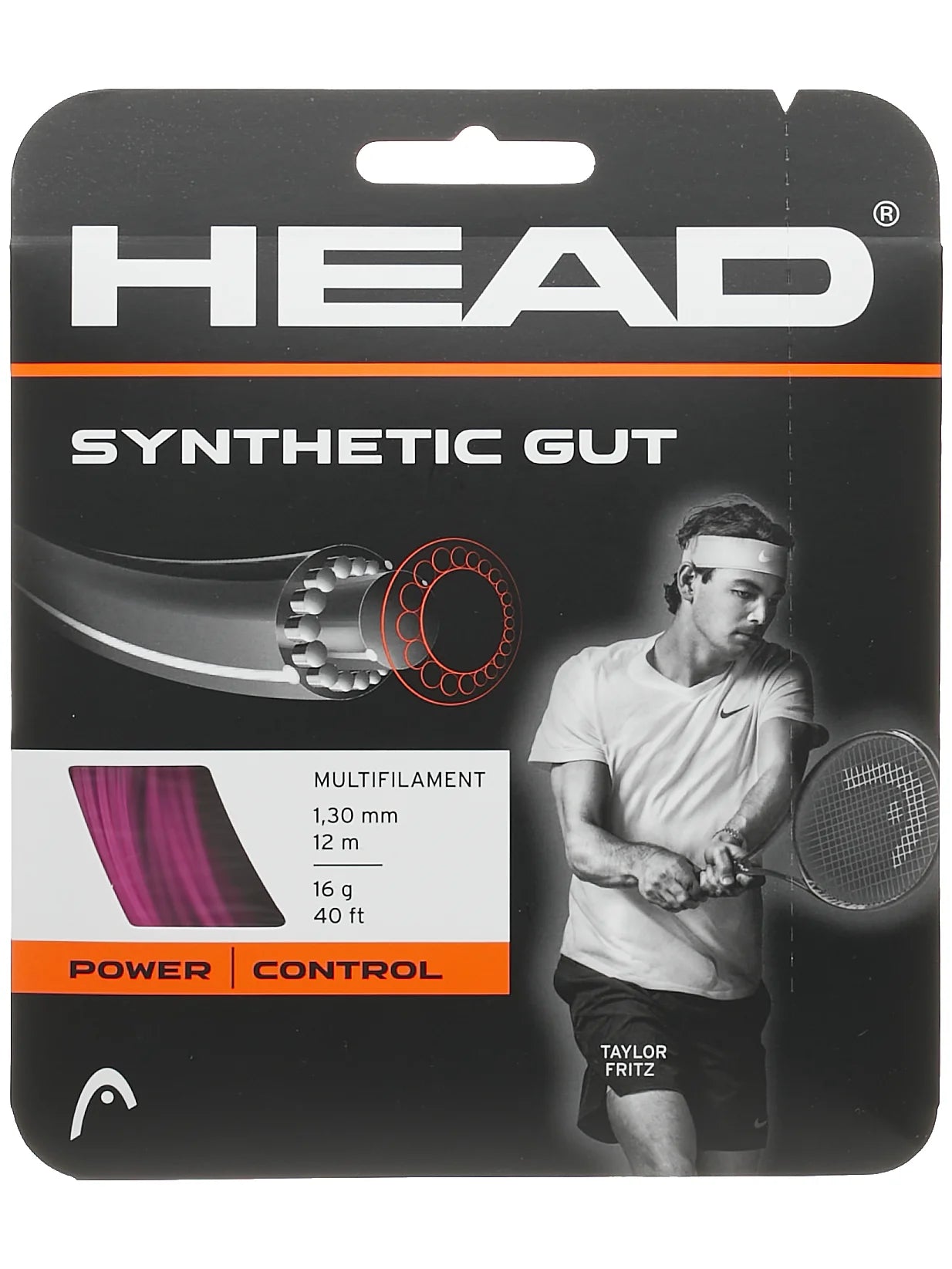 Head Synthetic Gut 16/1.30 String PINK