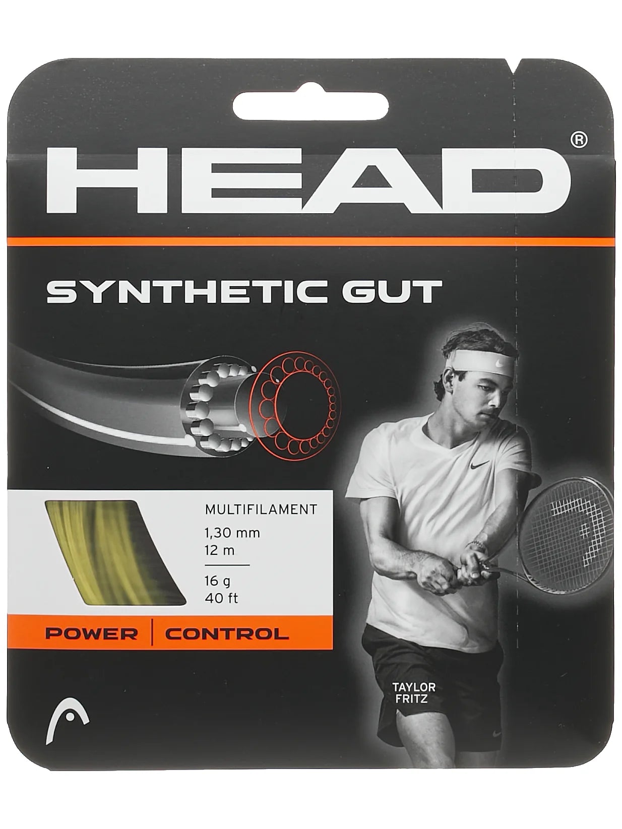 Head Synthetic Gut 16/1.30 String Yellow