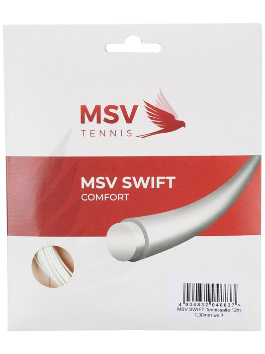 MSV Swift Tennis String Set 16/1.30mm - White