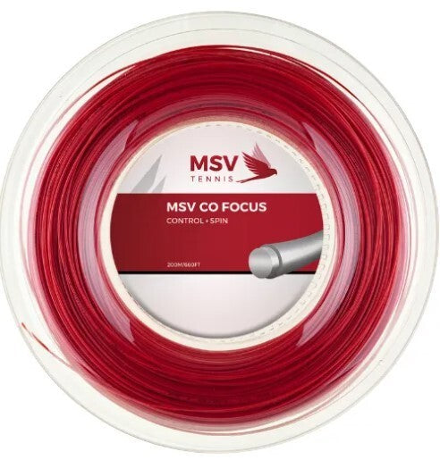 MSV Co Focus Tennis String 200m 1.18 mm - Red