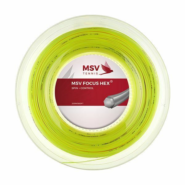 MSV Focus HEX® Tennis String 200m 1,18mm neon yellow