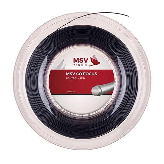 MSV Co Focus Tennis String 200m 1.18 mm - Black