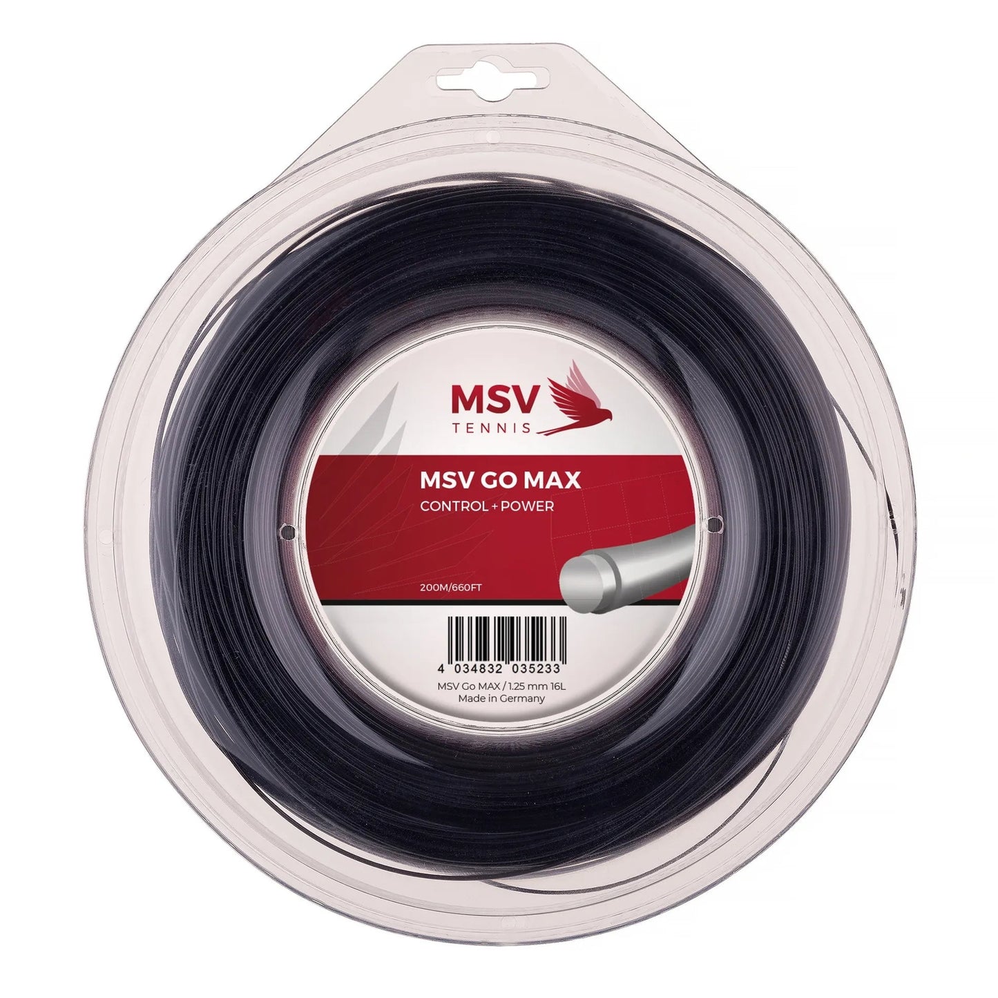 MSV GO MAX Tennis String 200m 1,20mm Black