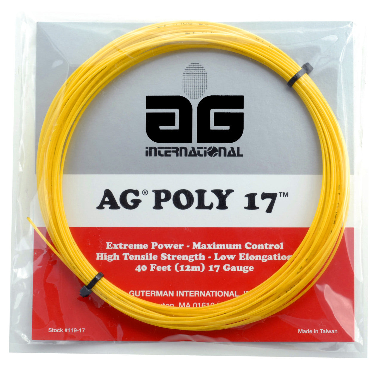 AG Poly 17 Polyester Tennis String Set