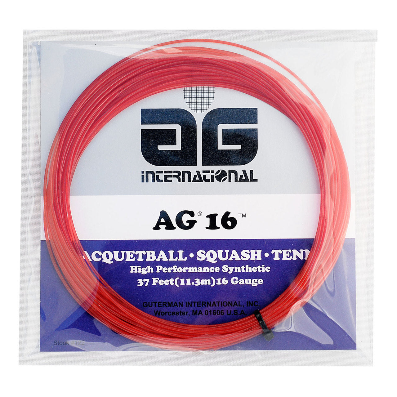 AG 16 Synthetic Gut String Set-16-Red