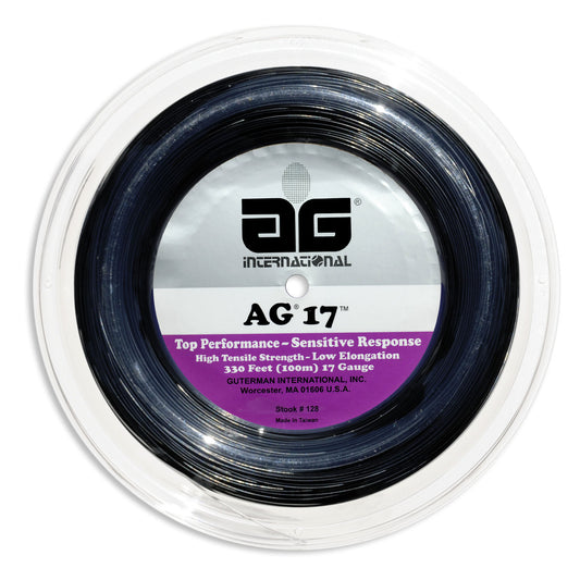 AG 17 Synthetic Gut Tennis String Reel-17-Black