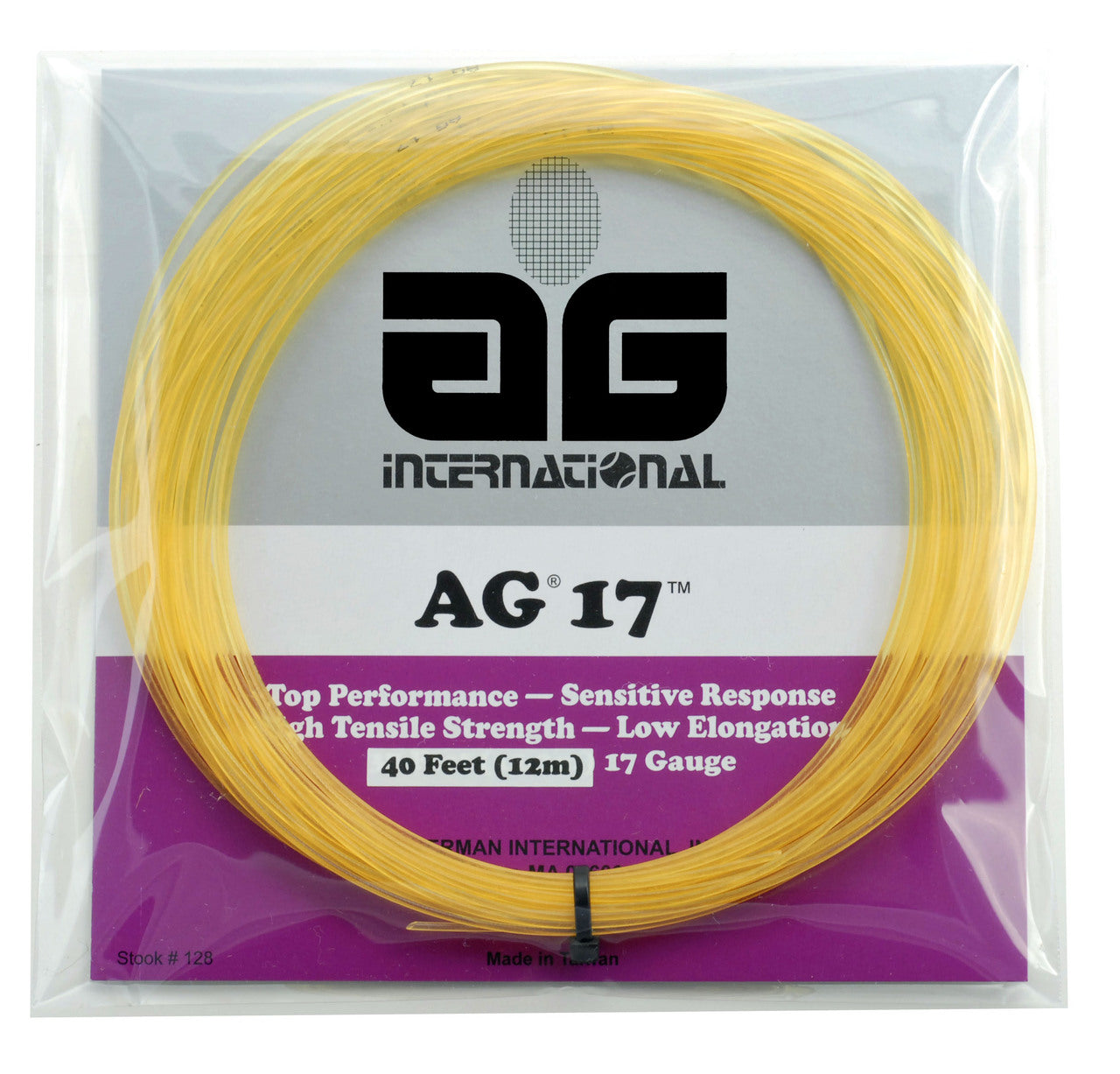 AG 17 Synthetic Gut Tennis String Set-Natural