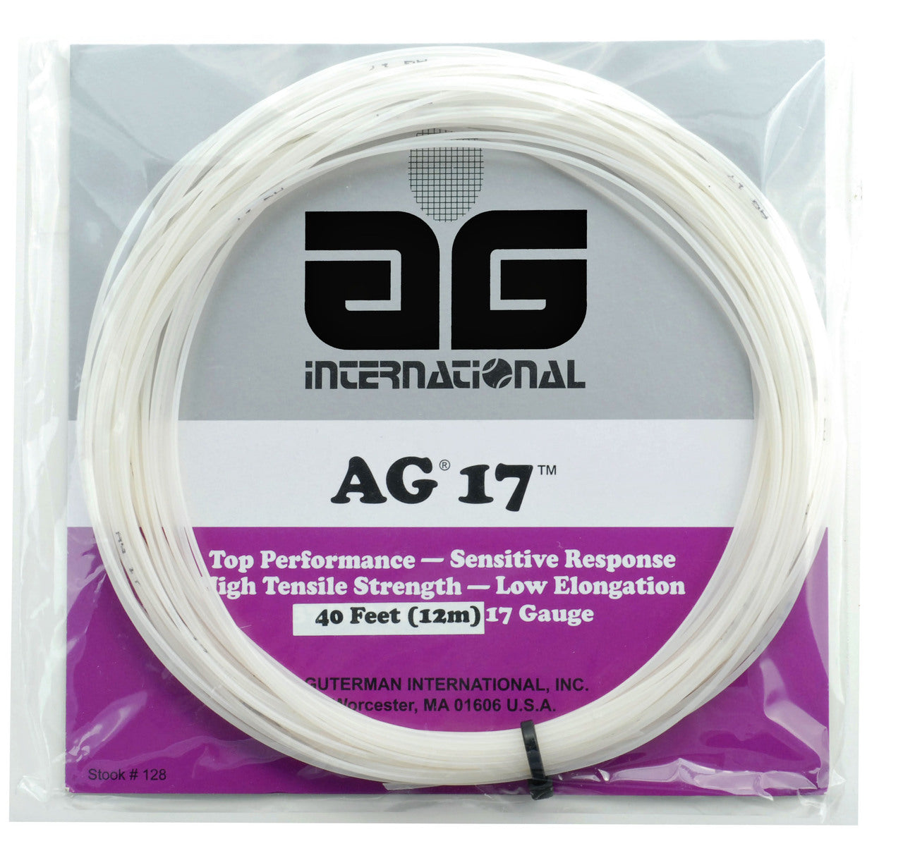 AG 17 Synthetic Gut Tennis String Set-White