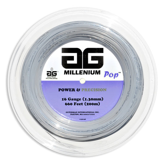 AG Millenium Pop Tennis String Reel-16-Silver