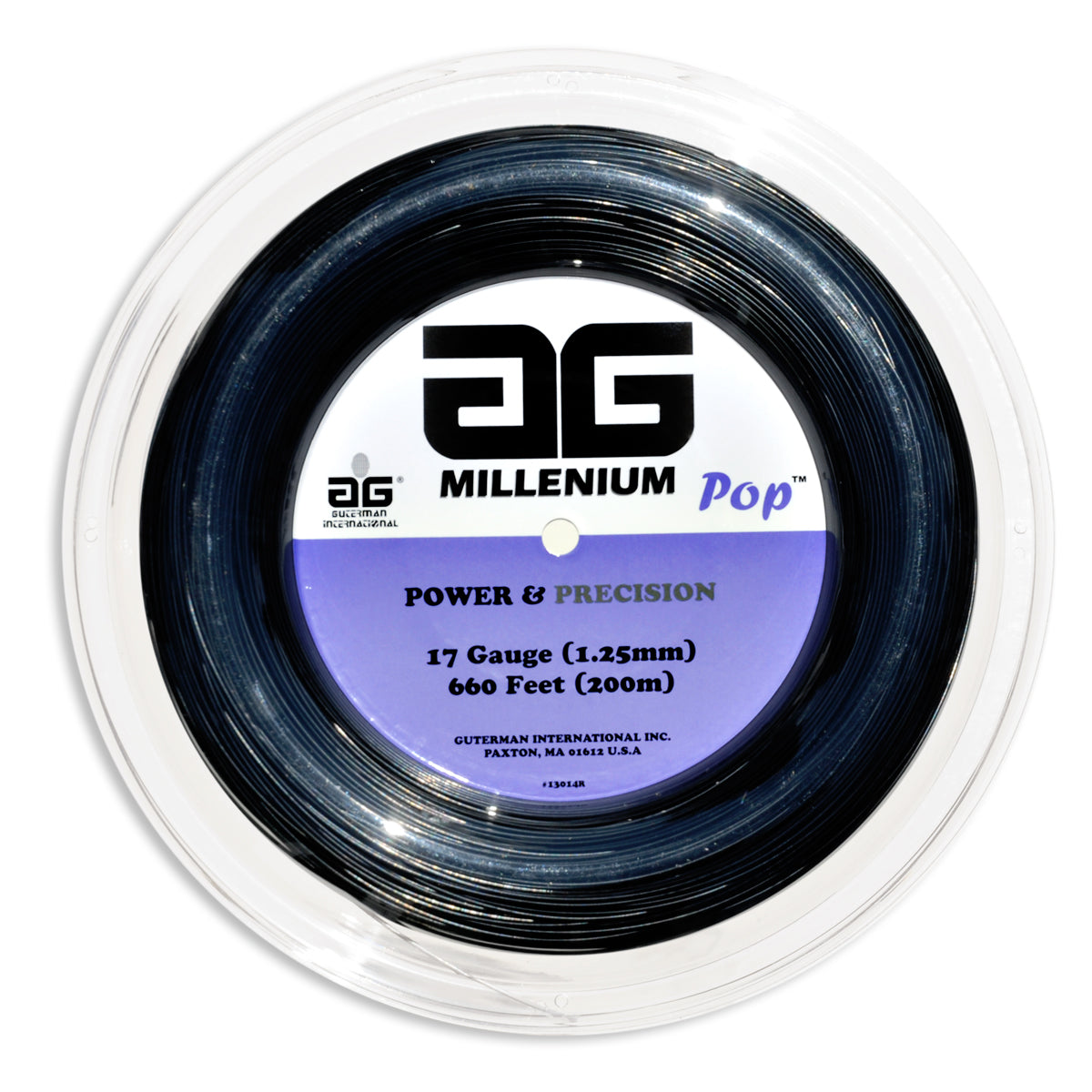 AG Millenium Pop Tennis String Reel-17-Black