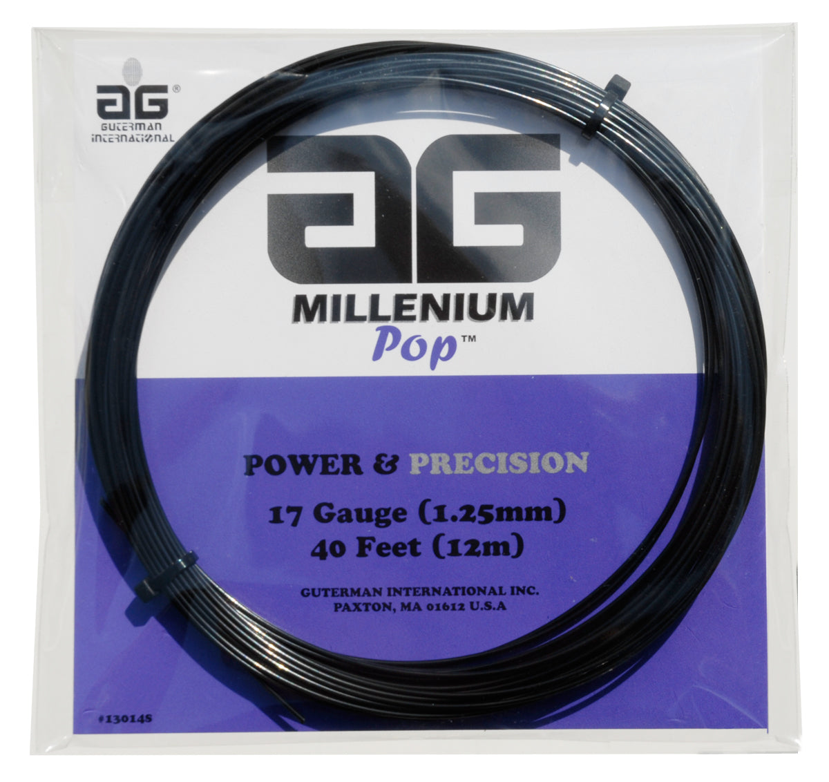 AG POLY 17 Tennis String Reel with FREE AG Millenium Pop Tennis String Set-17