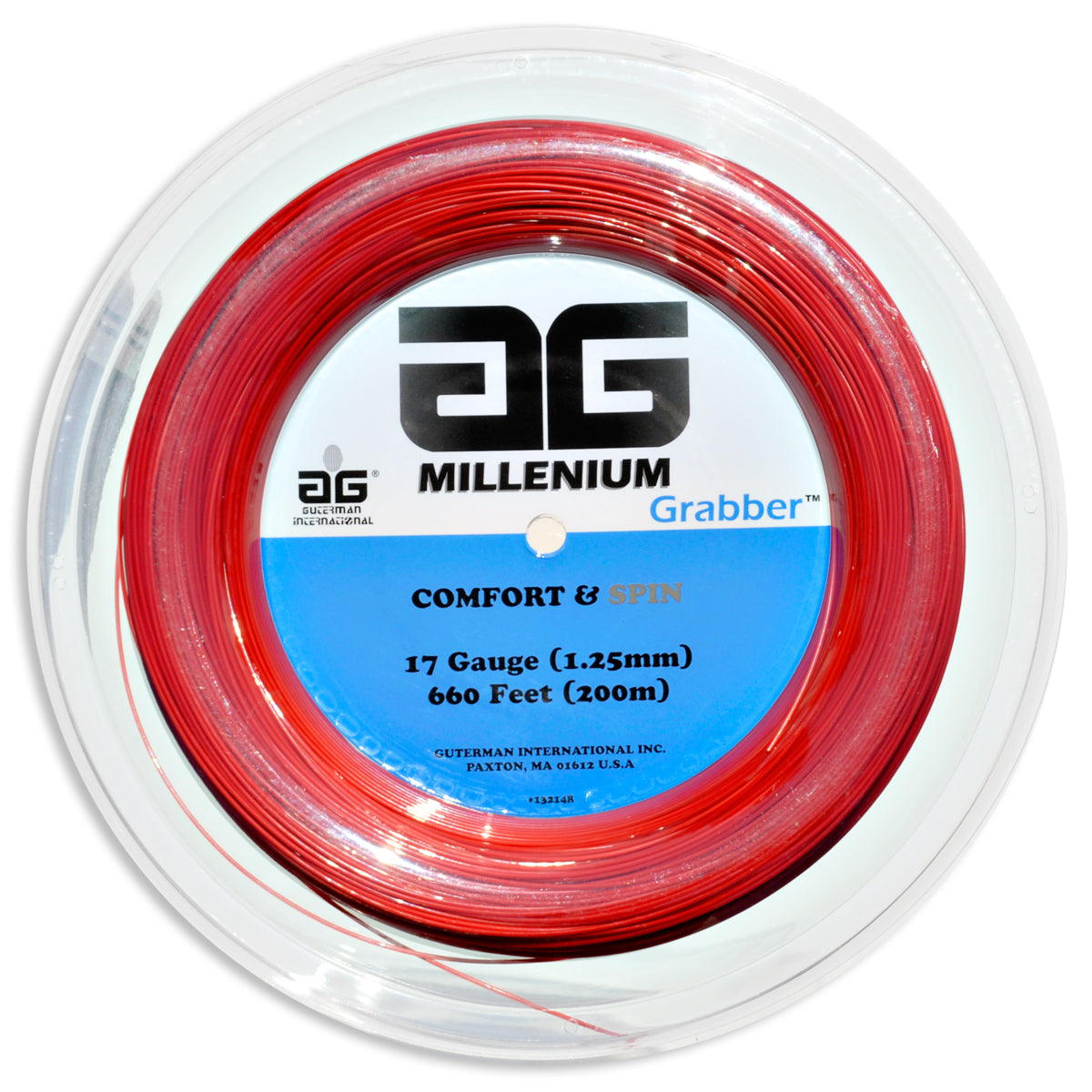 AG Millenium Grabber Tennis String Reel-17-Red