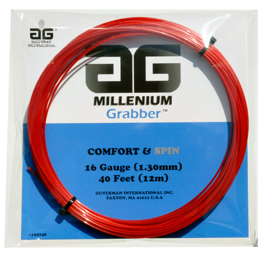 AG Millenium Grabber Tennis String Set-16-Red