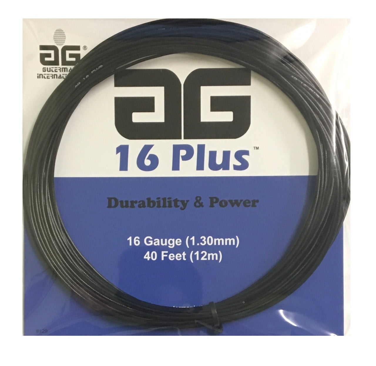 AG 16 Plus Tennis String Set - Black