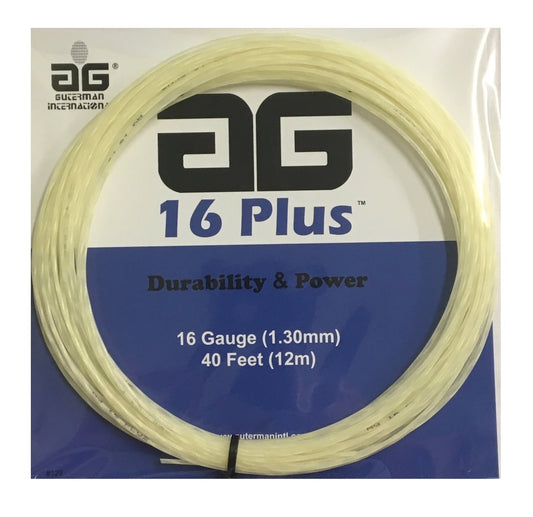 AG 16 Plus Tennis String Set - White