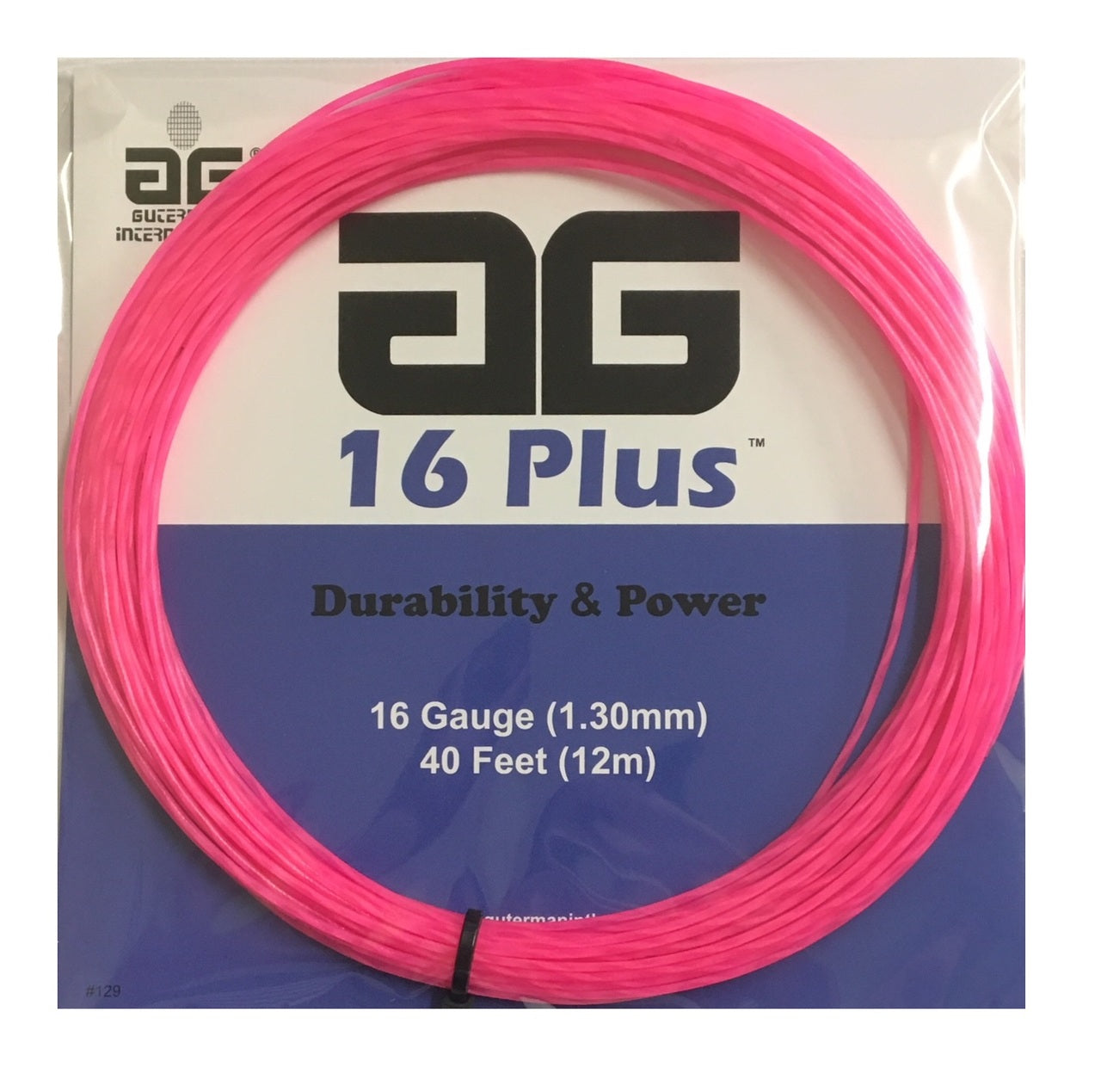 AG 16 Plus Tennis String Set - Pink