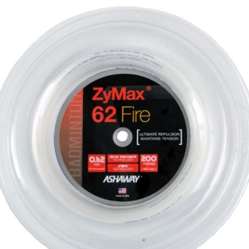 Ashaway ZyMax 62 Fire Badminton String Reel-Ivory White