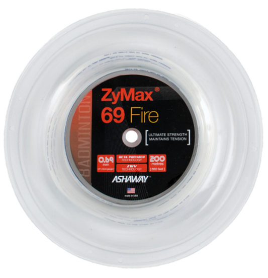 Ashaway ZyMax 69 Fire Badminton String Reel-Ivory White