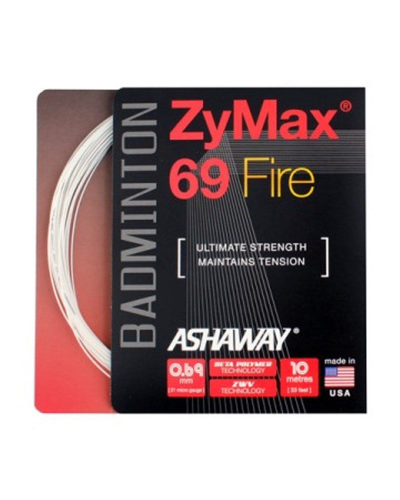 Ashaway ZyMax 69 Fire Badminton String Set-Ivory White