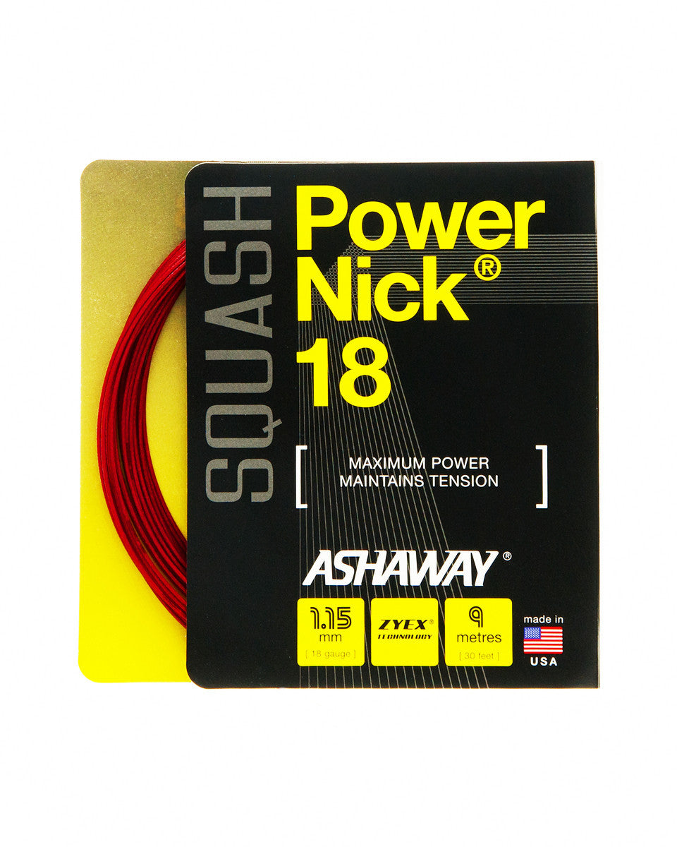 Pink Squash String Ashaway POWERNICK 18 Squash String Set – Peter Guterman Sales