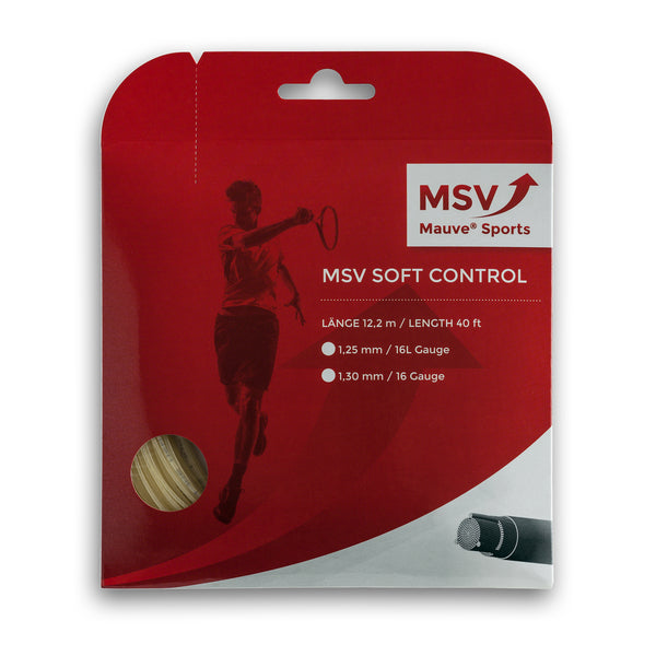 MSV Soft Control Tennis String Set, 1.25 Gauge, Natural