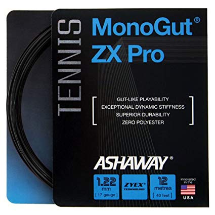 Ashaway Monogut ZX Pro 17 Tennis String Set - Black