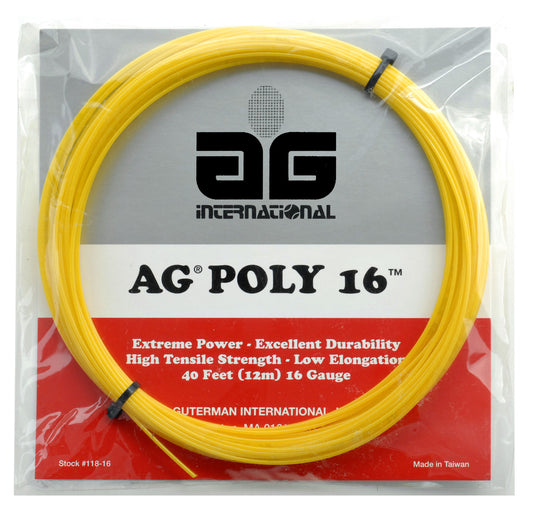 AG Poly 16 Polyester Tennis String Set