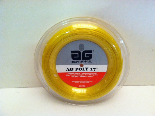 AG POLY 17 Tennis String Reel with FREE AG Millenium Pop Tennis String Set-17