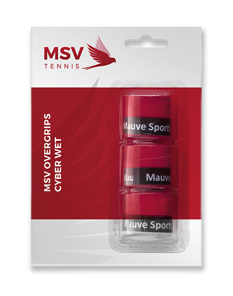 MSV Overgrip Cyber Wet, 3 / pack, red