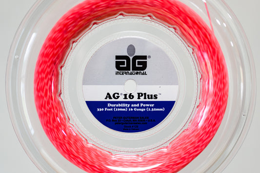 AG 16 Plus Synthetic Gut Tennis String Reel - Pink