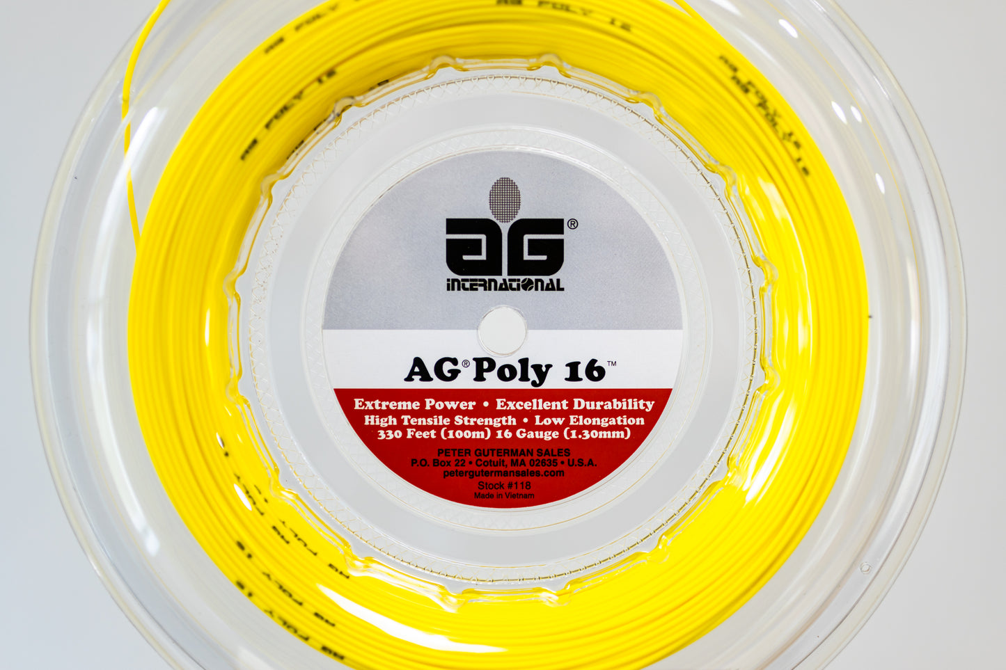 AG Poly 16  Yellow Tennis String Reel  330'