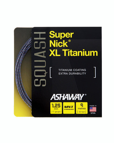 Ashaway SUPERNICK XL TITANIUM Squash String Set