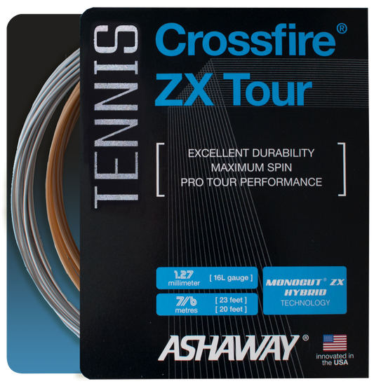 Ashaway Crossfire ZX Tour 23' x 20' Tennis String Set