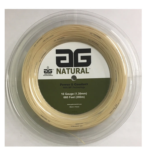 AG Natural 16G Tennis String Reel - Natural