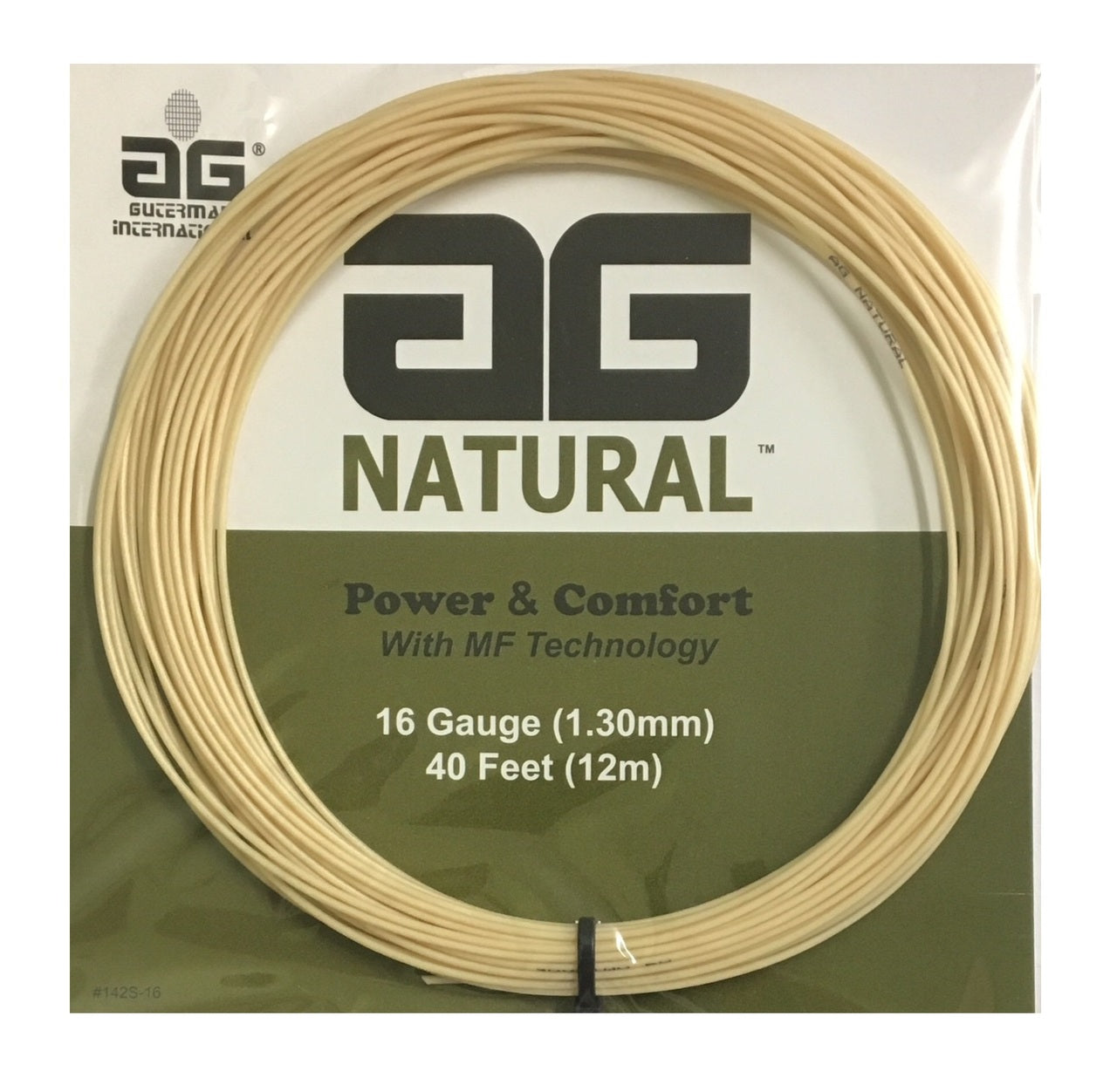 AG Natural 16G Tennis String Set - Natural